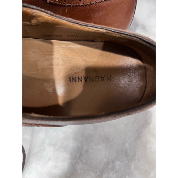 Magnanni 12339 Men’s Brown Leather Cap Toe Oxford Dress Shoes 11.5 D main image 7